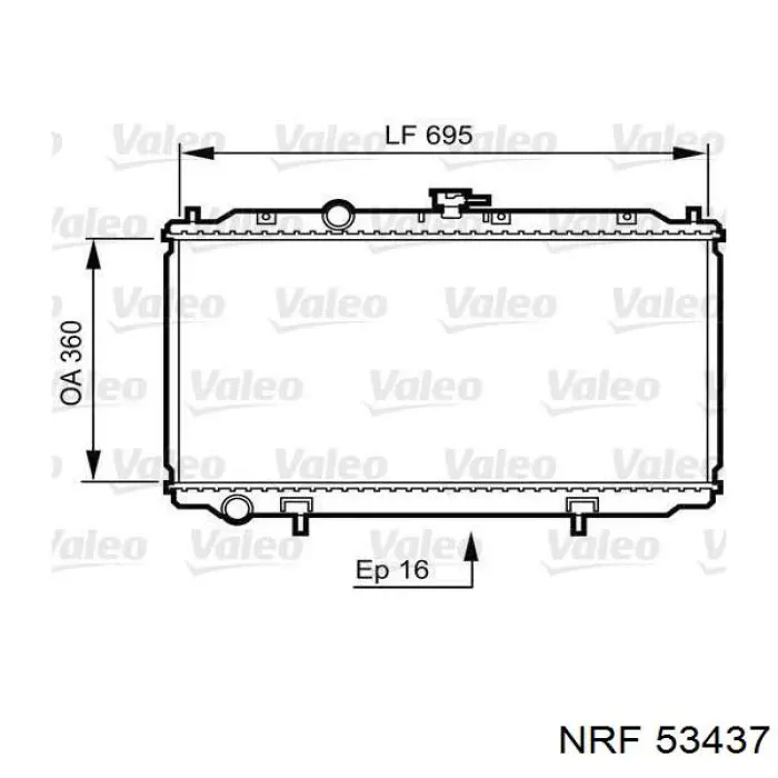 ADN19853 Blue Print radiador refrigeración del motor