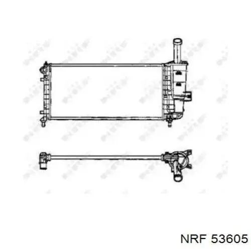 53605 NRF radiador refrigeración del motor