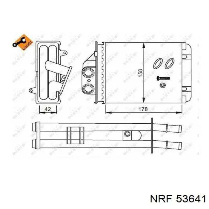  Radiador de calefacción para Fiat Panda 2 