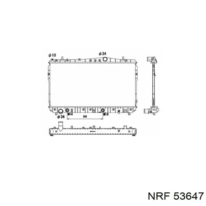 53647 NRF radiador refrigeración del motor