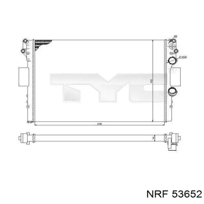 53652 NRF radiador refrigeración del motor