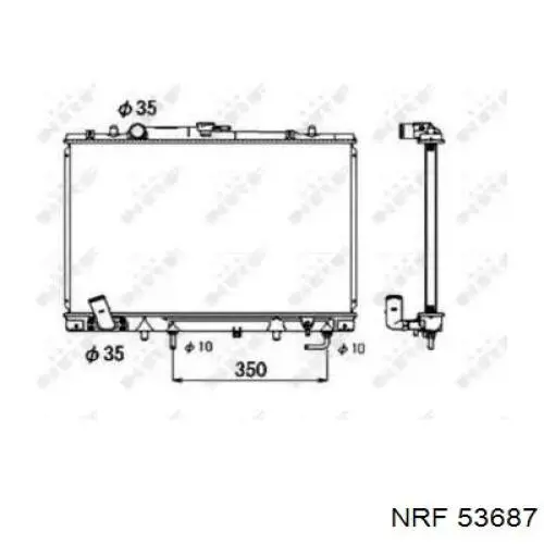  Radiador refrigeración del motor para Mitsubishi Pajero K90