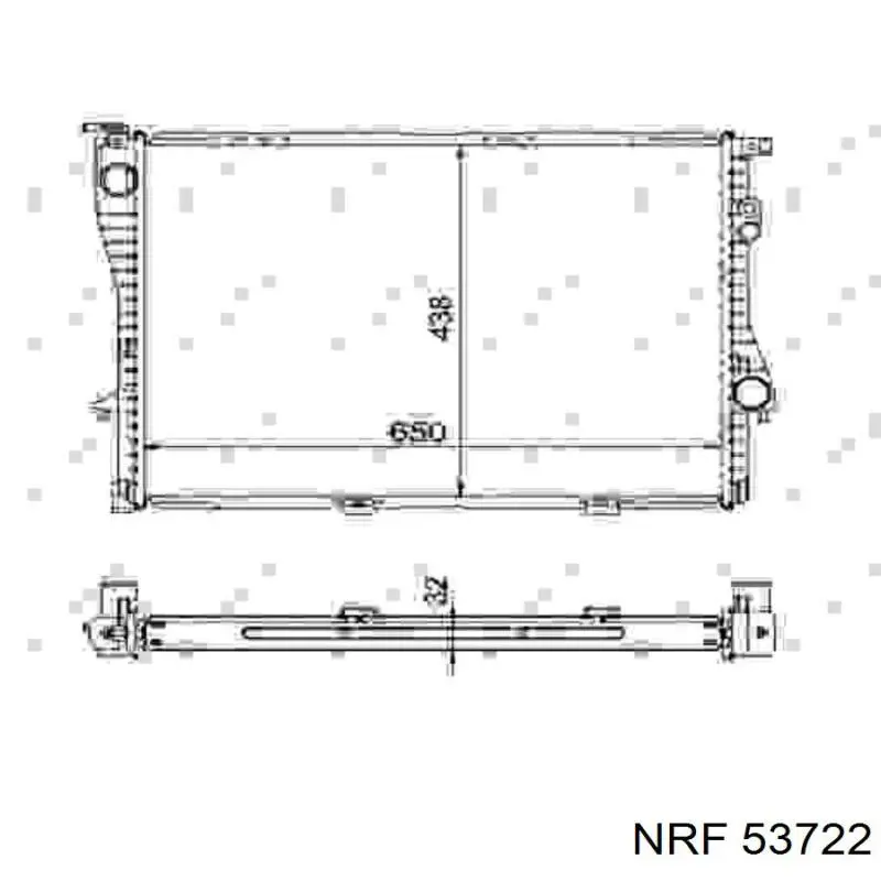 53722 NRF radiador refrigeración del motor