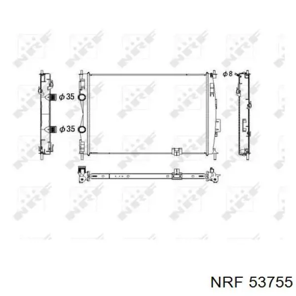 21410JD90B Nissan radiador refrigeración del motor