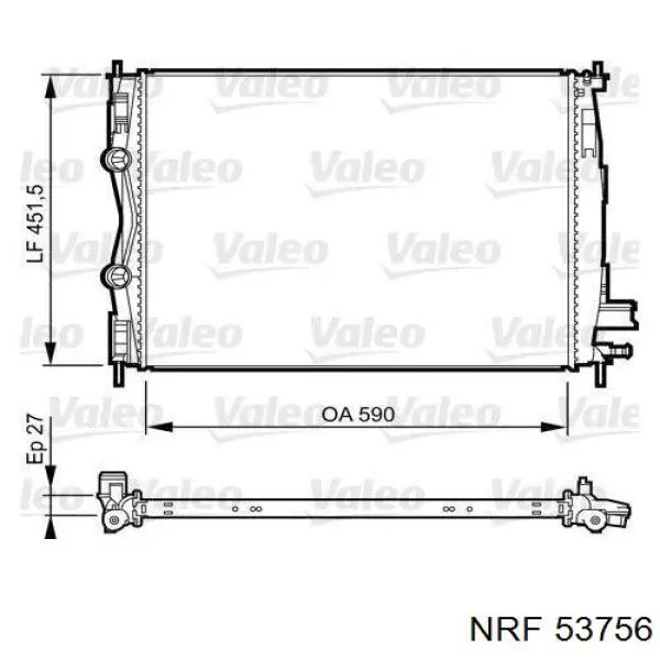 21410JD51B Nissan radiador refrigeración del motor