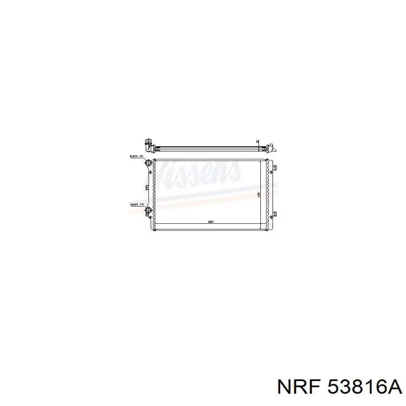 53816A NRF radiador refrigeración del motor