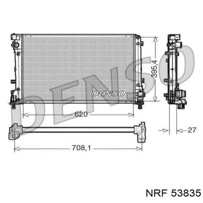 3035084X Polcar radiador refrigeración del motor