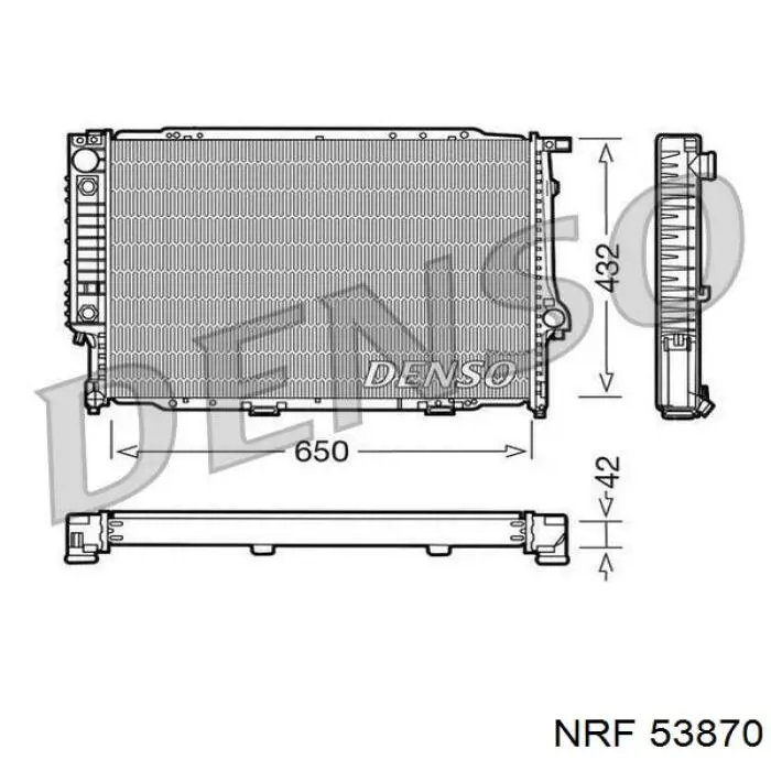 53870 NRF radiador refrigeración del motor