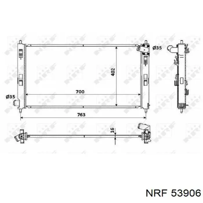  Radiador refrigeración del motor para Mitsubishi Outlander 2 