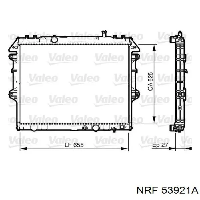  Radiador refrigeración del motor para Toyota Hilux KUN15