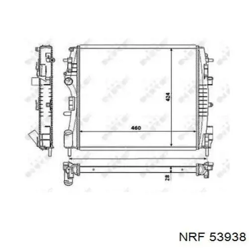 17400570 Profit radiador refrigeración del motor