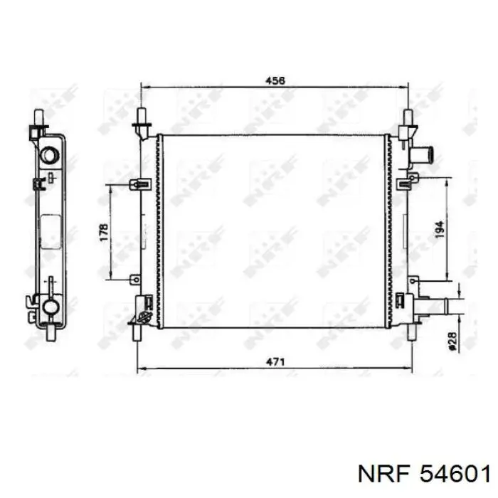  Radiador refrigeración del motor para Ford Ka RBT