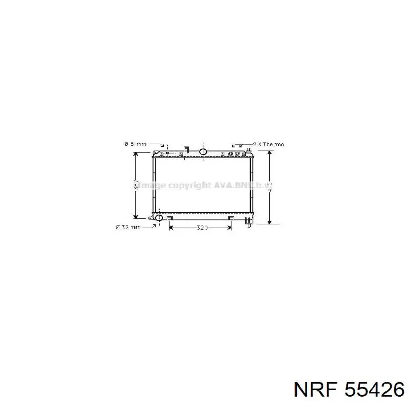 55426 NRF radiador refrigeración del motor