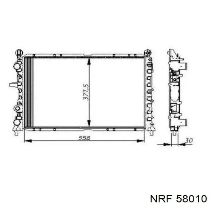 82458169 Fiat/Alfa/Lancia radiador refrigeración del motor