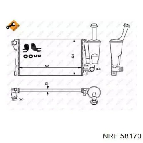 0046798741 Fiat/Alfa/Lancia radiador refrigeración del motor