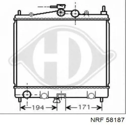  Radiador refrigeración del motor para Nissan Note E11