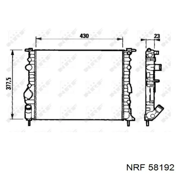 DRM23032 NPS radiador refrigeración del motor