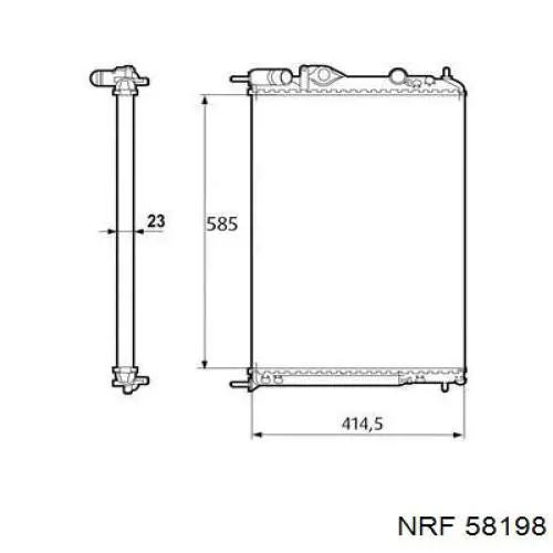 58198 NRF radiador refrigeración del motor