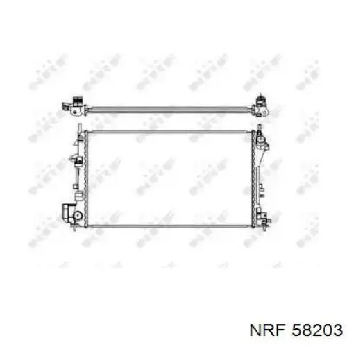 58203 NRF radiador refrigeración del motor