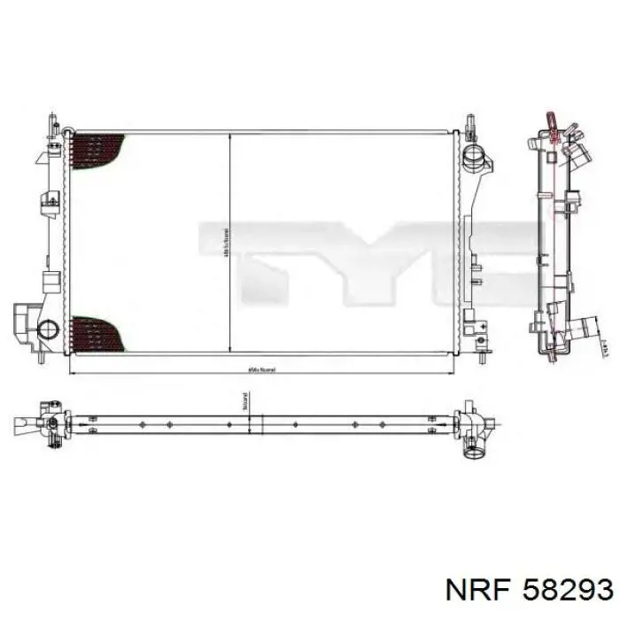  Radiador refrigeración del motor para Opel Signum 