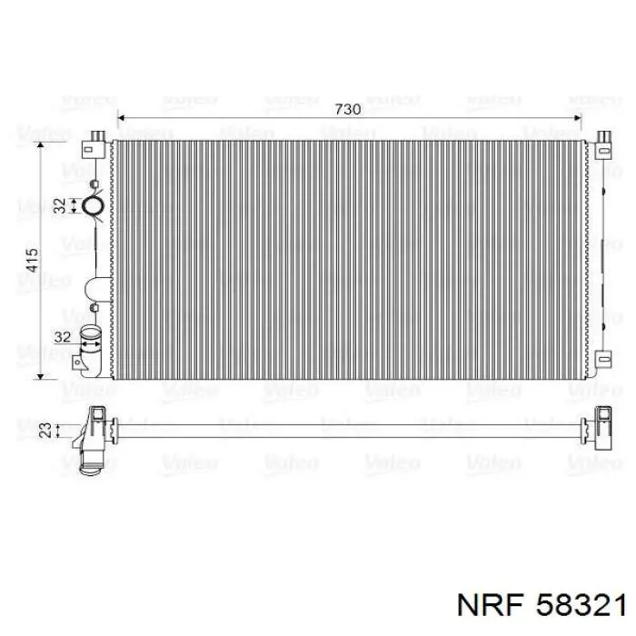 58321 NRF radiador refrigeración del motor