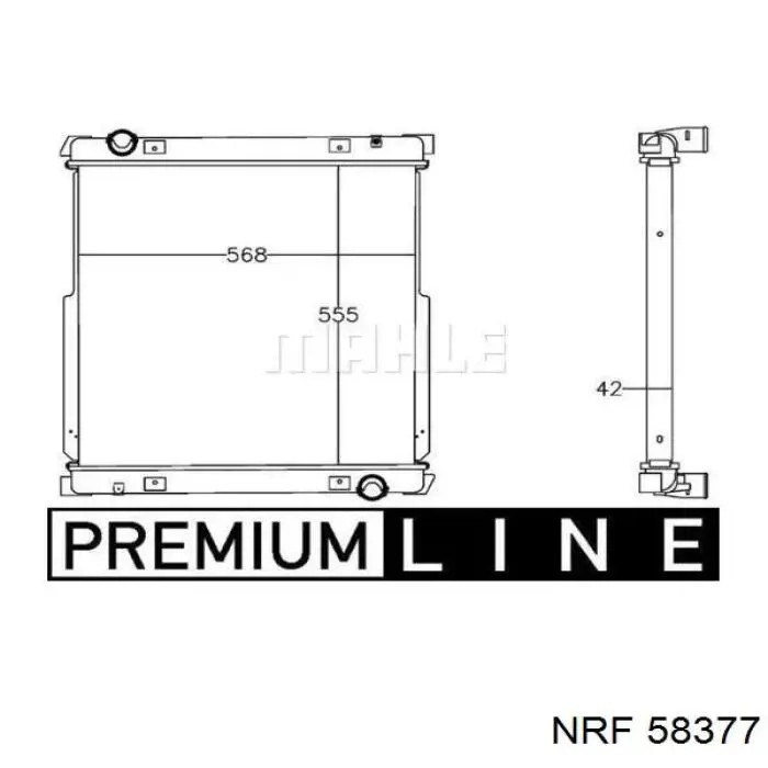 58377 NRF radiador refrigeración del motor