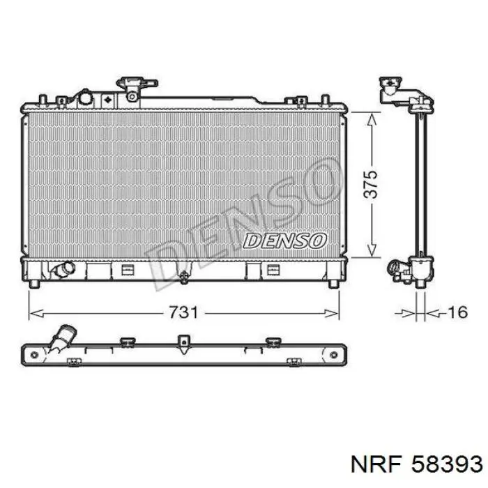 LFCT15200 Mazda radiador refrigeración del motor