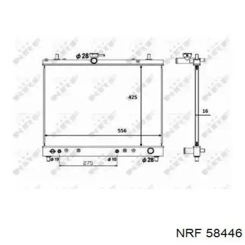  Radiador refrigeración del motor para Daihatsu Terios J2