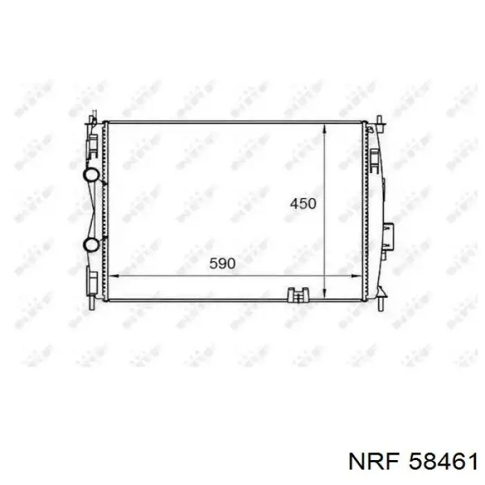 58461 NRF radiador refrigeración del motor