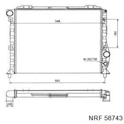  Radiador refrigeración del motor para Alfa Romeo 164 164