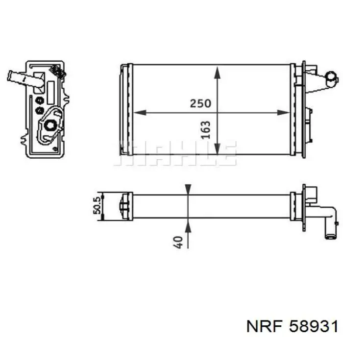  Radiador de calefacción para Alfa Romeo 164 164