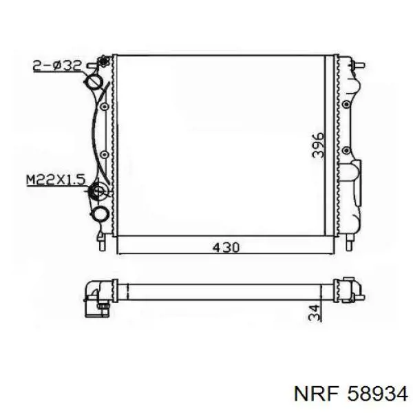 63968 Nissens radiador refrigeración del motor