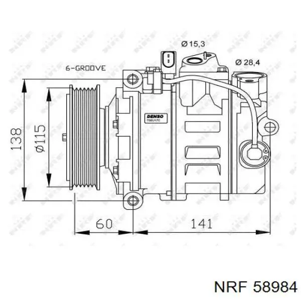 58984 NRF radiador refrigeración del motor