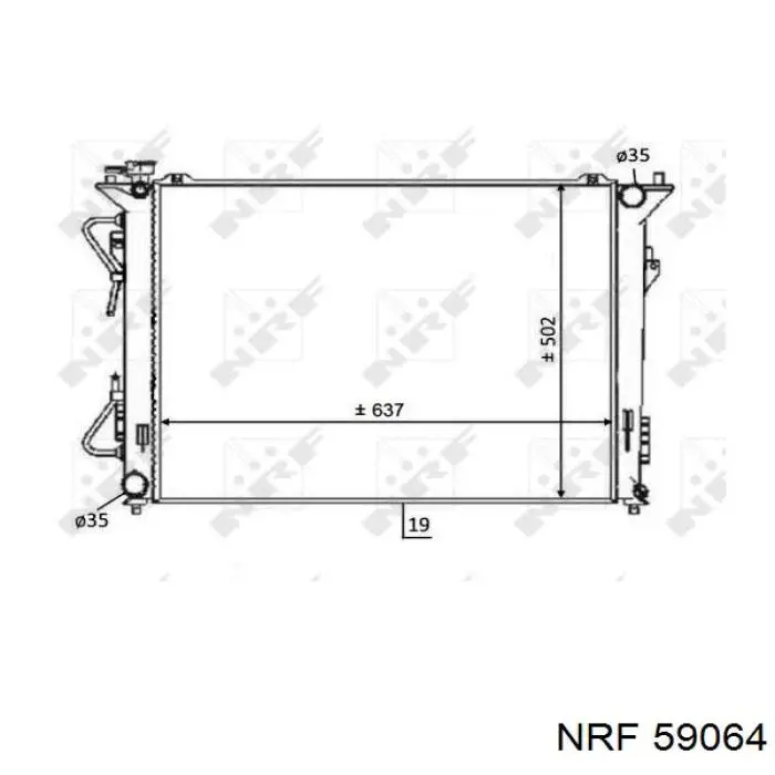 59064 NRF radiador refrigeración del motor