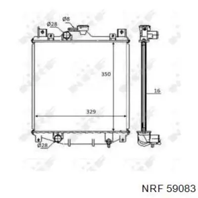 59083 NRF radiador refrigeración del motor