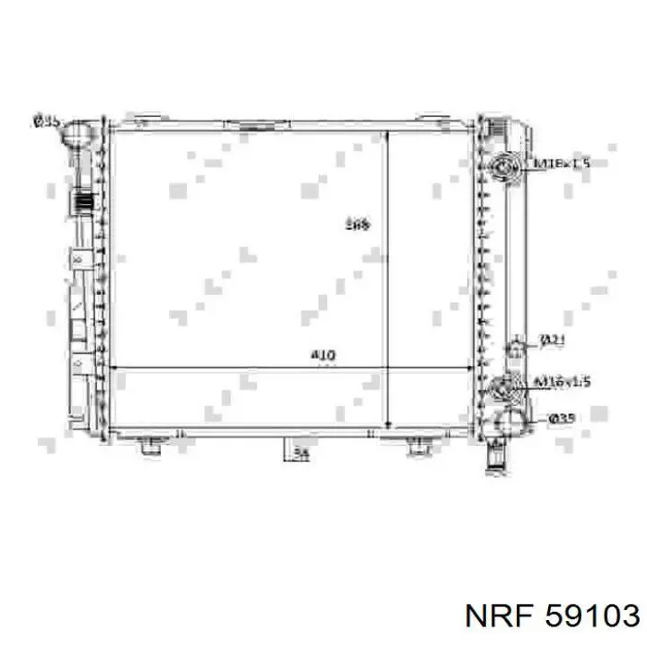 59103 NRF radiador refrigeración del motor