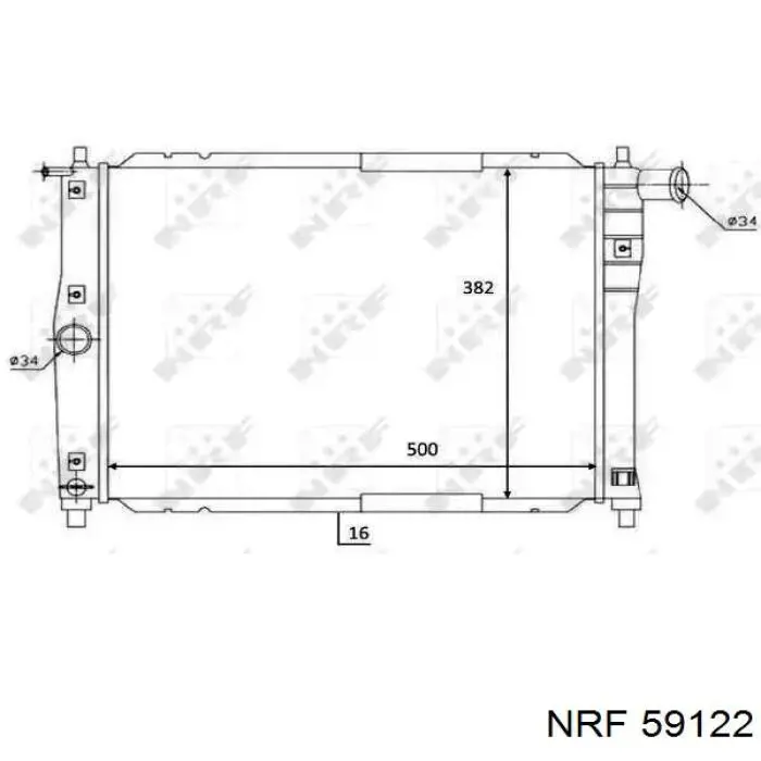 59122 NRF radiador refrigeración del motor