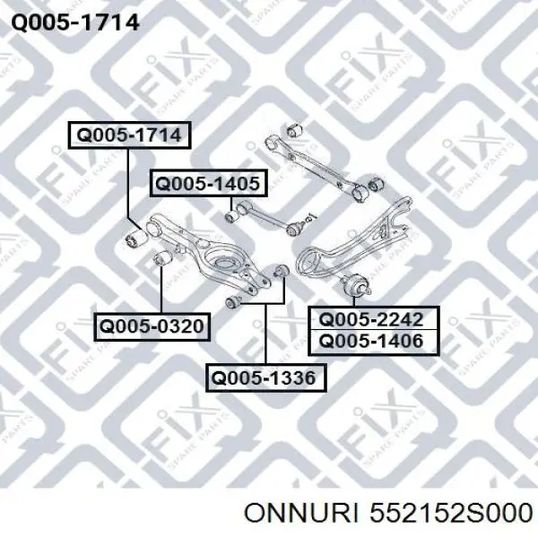  Suspensión, brazo oscilante trasero inferior para Hyundai Santa Fe 3 