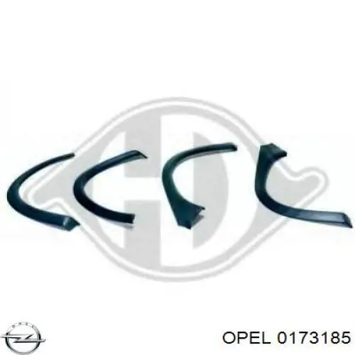 0173185 Opel listón embellecedor/protector, guardabarros trasero izquierdo