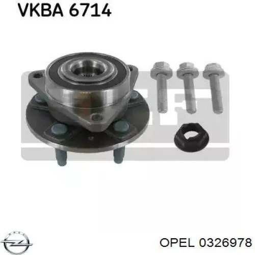 0326978 Opel tuerca, cubo de rueda delantero