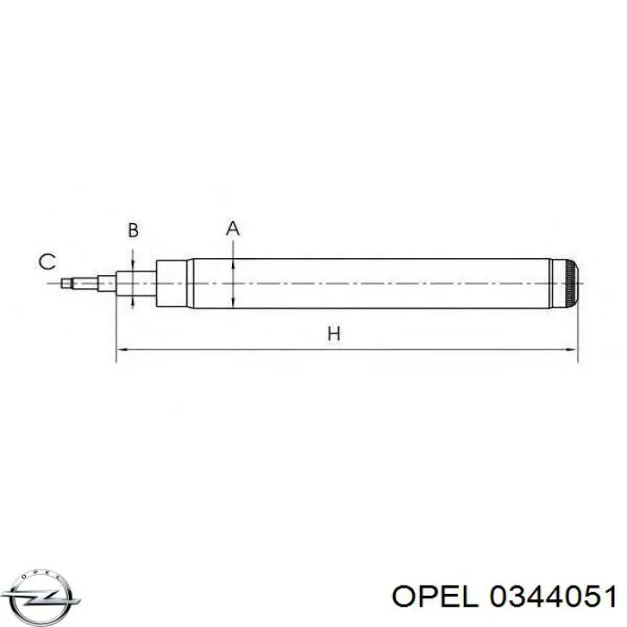 0344051 Opel amortiguador delantero izquierdo