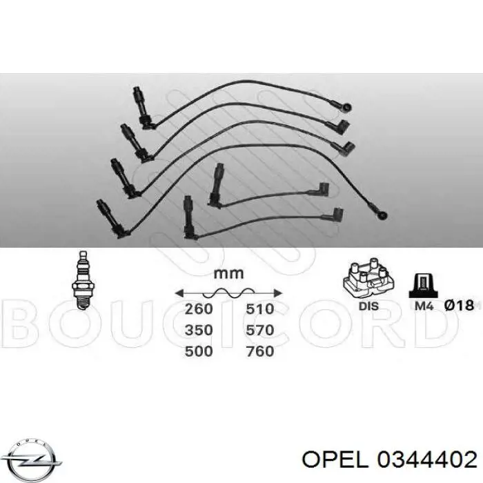 0344402 Opel almohadilla de tope, suspensión delantera