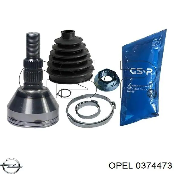 0374473 Opel árbol de transmisión delantero izquierdo