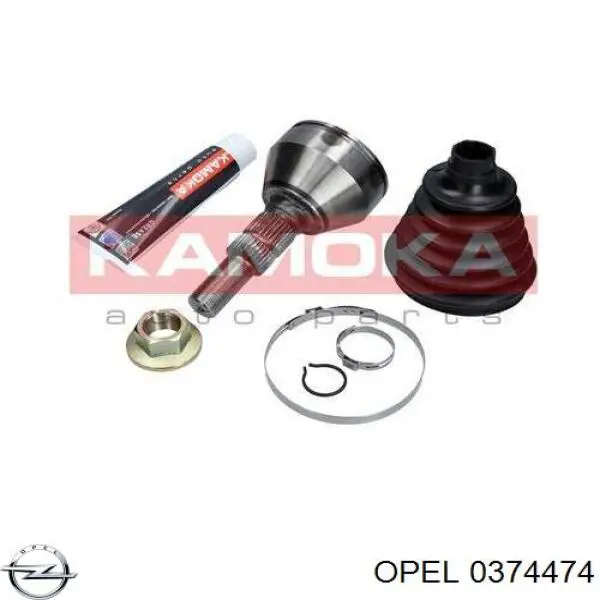 0374474 Opel árbol de transmisión delantero derecho