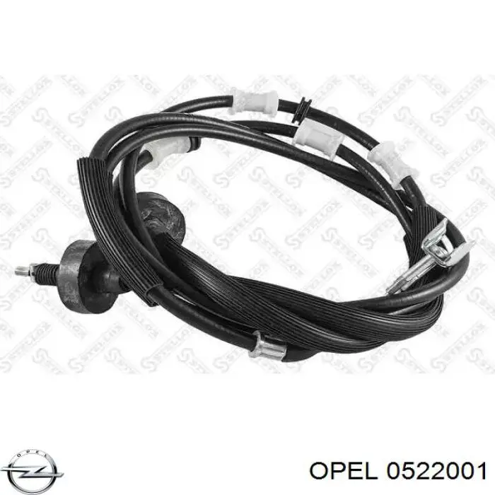 0522001 Opel cable de freno de mano trasero derecho/izquierdo