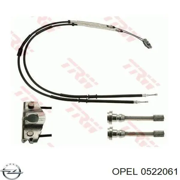 0522061 Opel cable de freno de mano trasero derecho/izquierdo