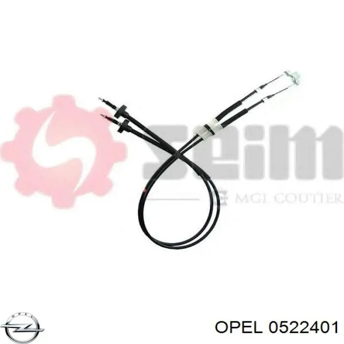 0522401 Opel cable de freno de mano trasero derecho/izquierdo