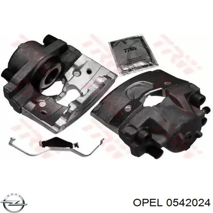 0542024 Opel pinza de freno delantera derecha