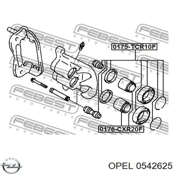 94438689 General Motors émbolo, pinza del freno delantera