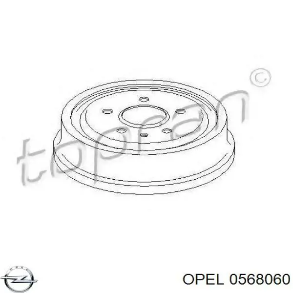 0568060 Opel freno de tambor trasero